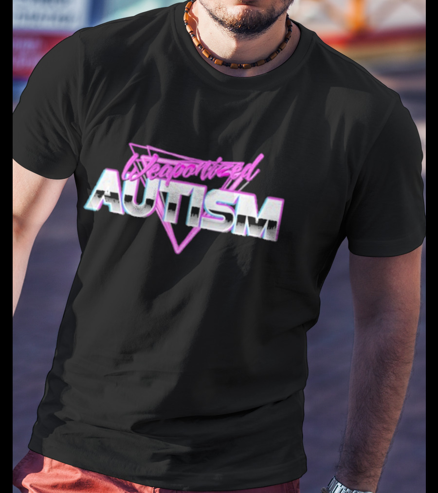 Weaponized Autism 80s Aesthetic Retro Cyberpunk T-Shirt