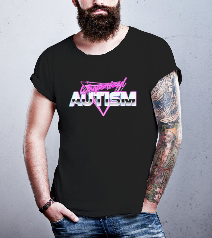 Weaponized Autism 80s Aesthetic Retro Cyberpunk T-Shirt