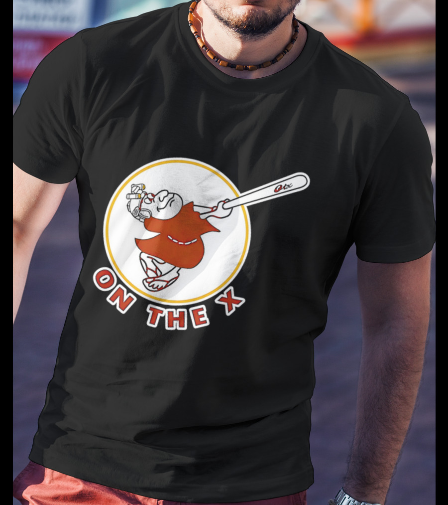 San Diego Padres Swinging Friar Mascot On The X T-Shirt
