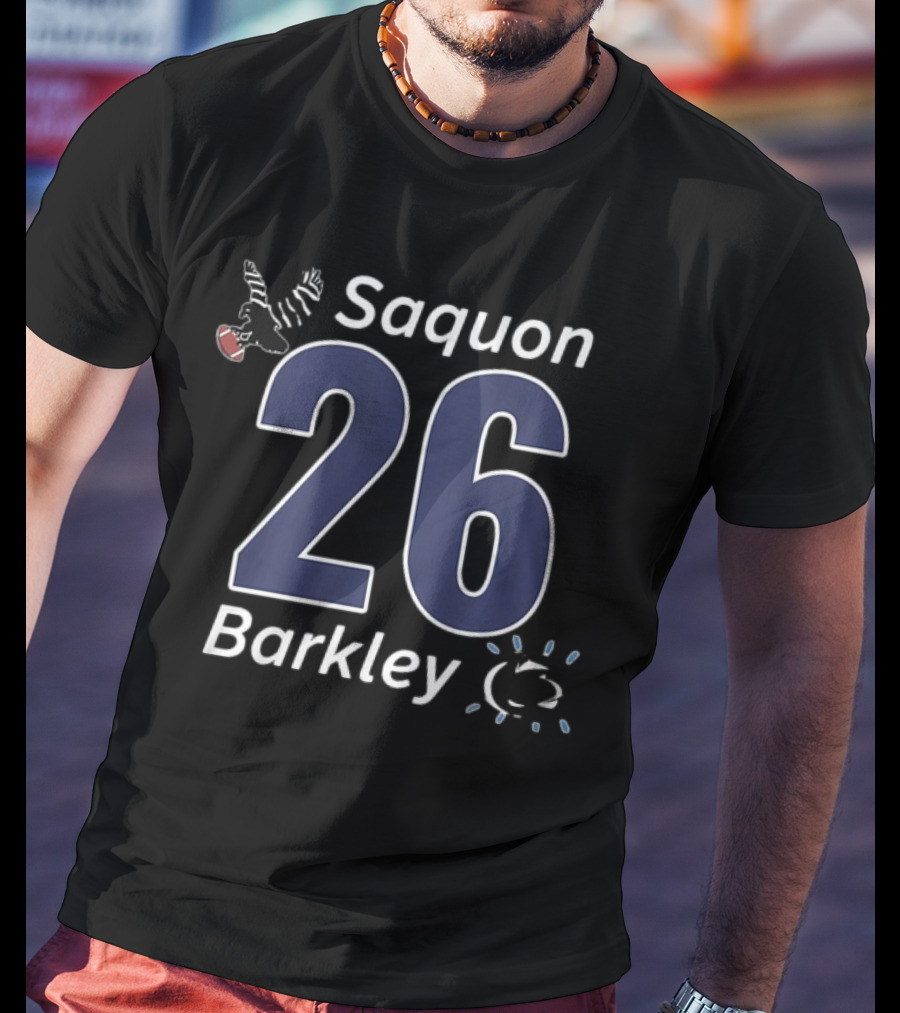 Saquon Barkley 26 Eagle Pen Stat Football Theme T-Shirt