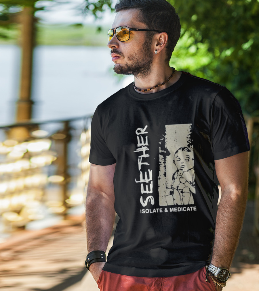 Seether Isolate And Medicate Grunge Child Sketch T-Shirt