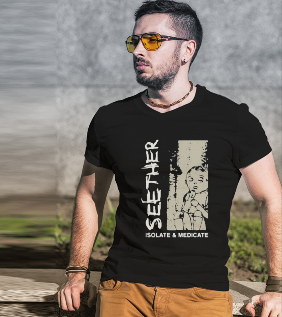 Seether Isolate And Medicate Grunge Child Sketch T-Shirt
