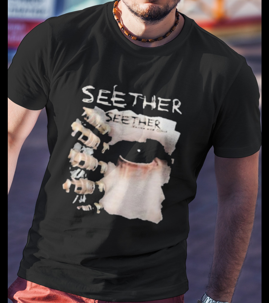 Seether Karma And Effect Eye Skeleton Couple Image T-Shirt