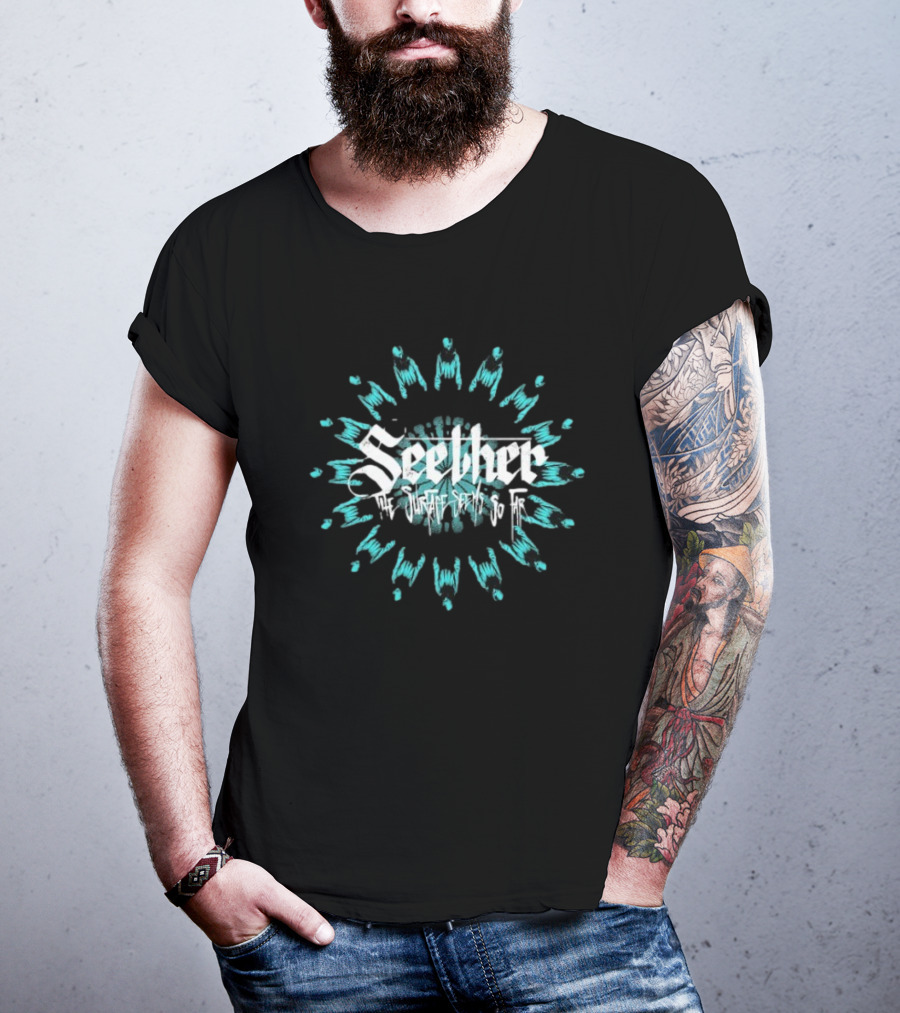 Seether The Surface Seems So Far Circle Blue And White Motif T-Shirt