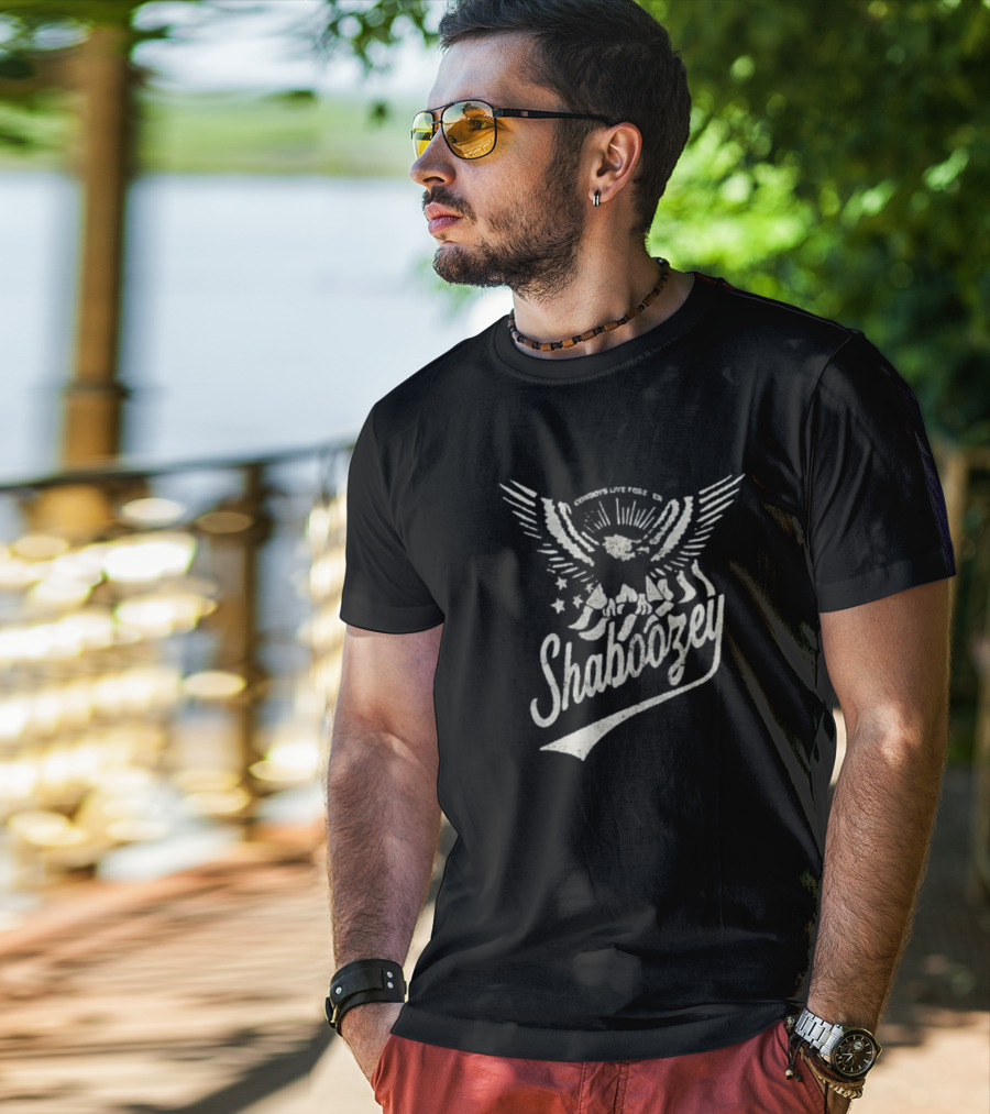 Shaboozey Cowboys Live Forever Boozey Eagle Starry Wings T-Shirt