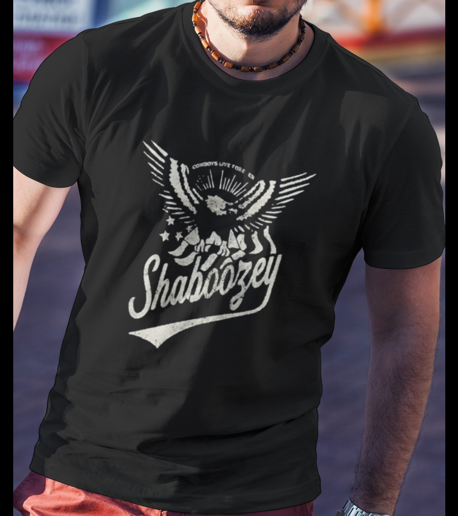 Shaboozey Cowboys Live Forever Boozey Eagle Starry Wings T-Shirt