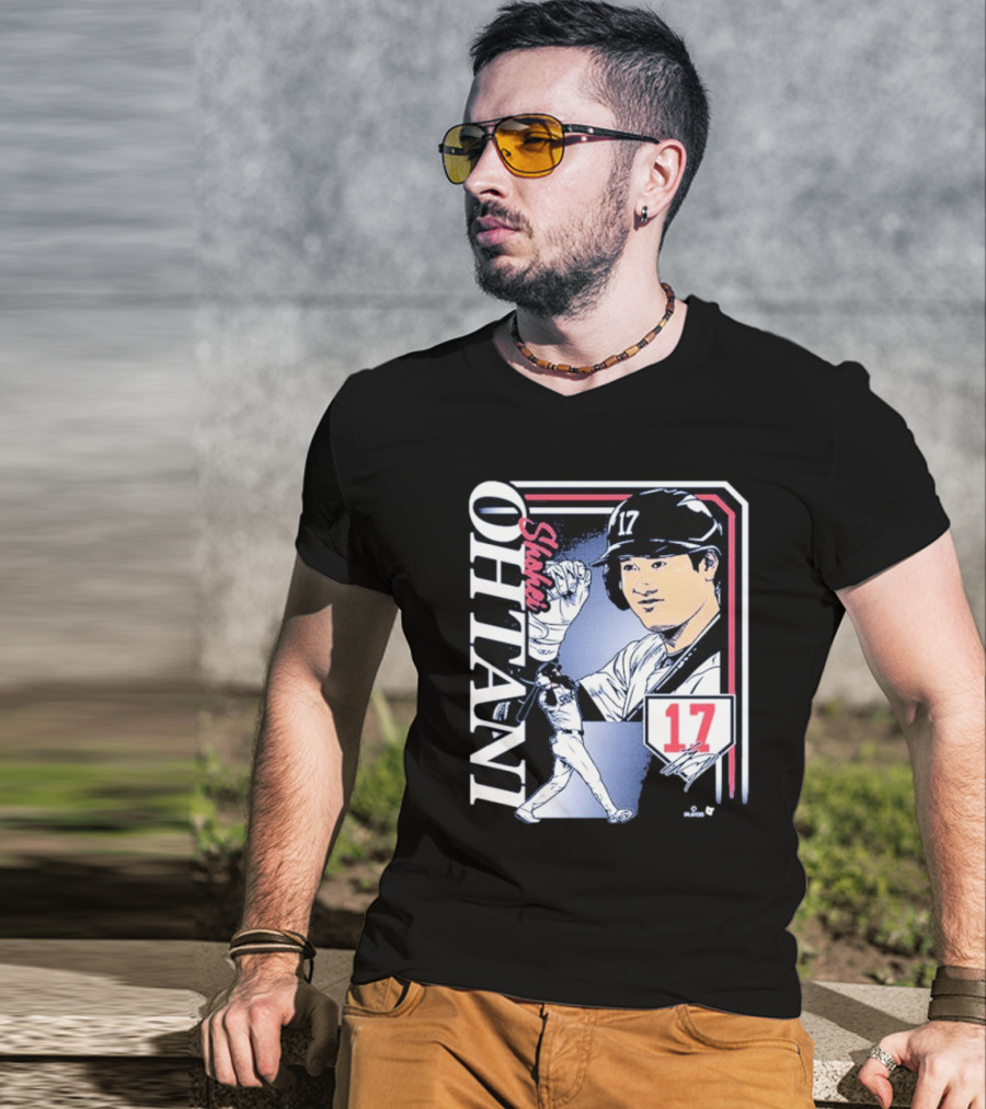 Shohei Ohtani #17 Signature Collage Los Angeles Dodgers T-Shirt