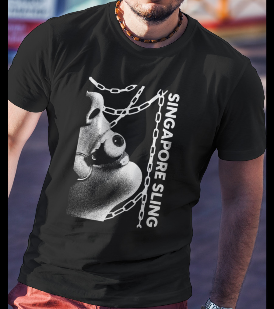 SINGAPORE SLING Mask Chains Artwork T-Shirt
