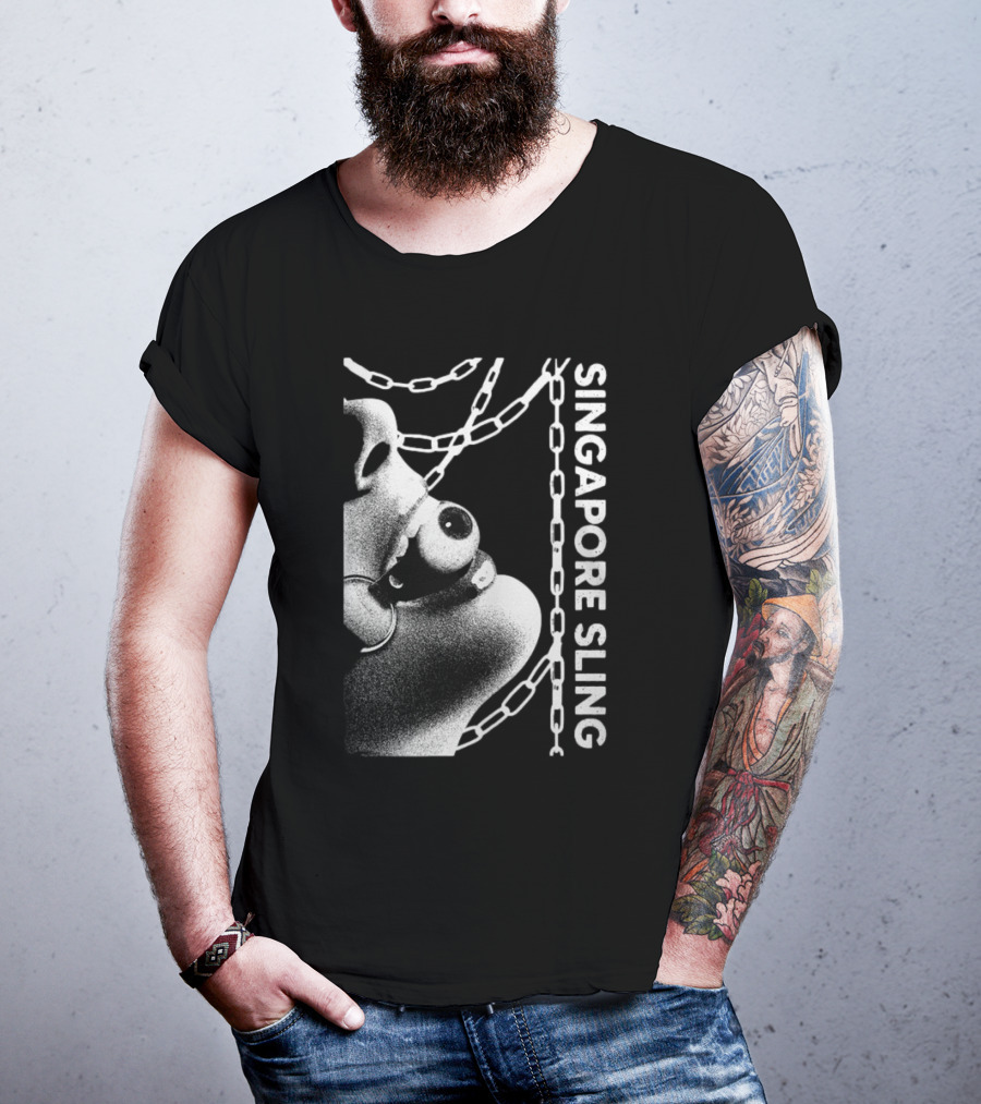 SINGAPORE SLING Mask Chains Artwork T-Shirt