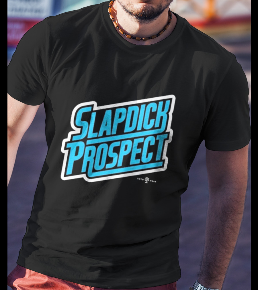 Slapdick Prospect Blue Bold Text T-Shirt
