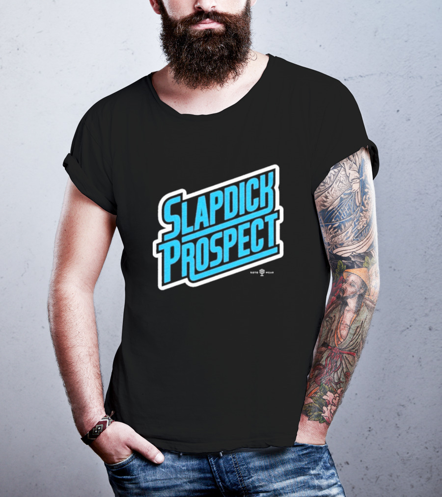 Slapdick Prospect Blue Bold Text T-Shirt