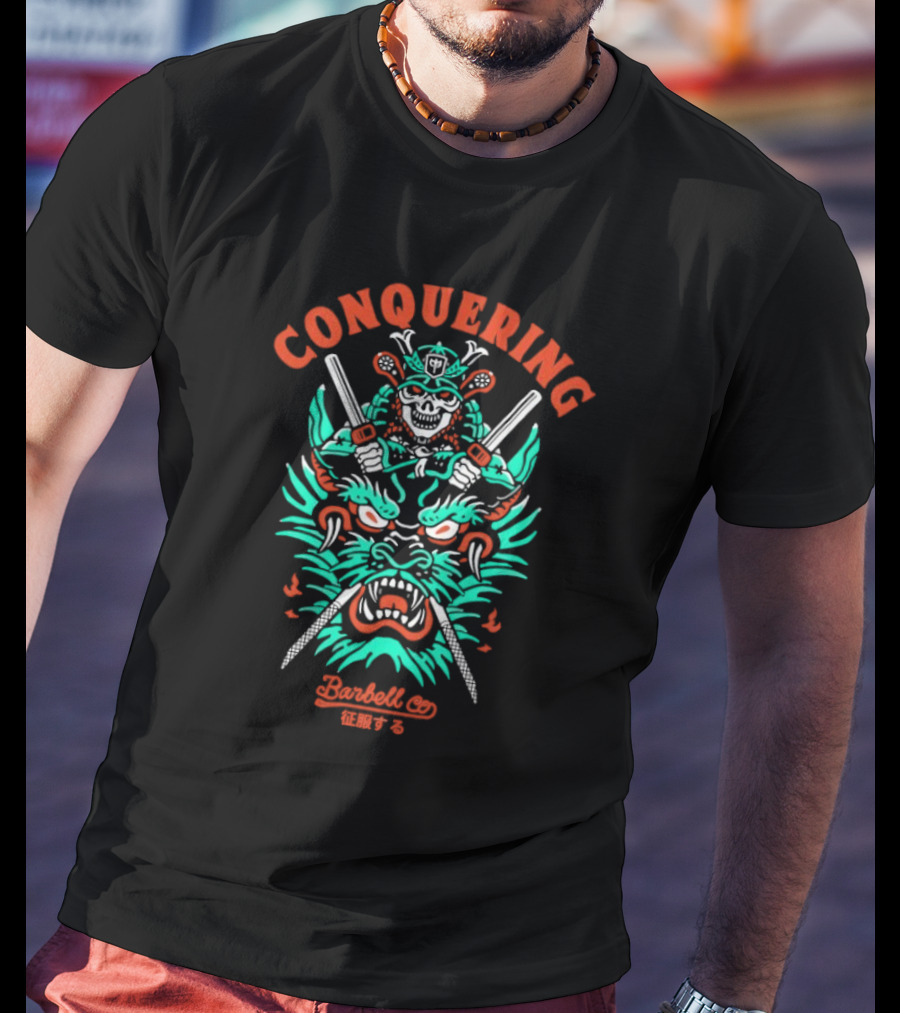 Conquering Barbell Co Mighty Dragon Warrior T-Shirt