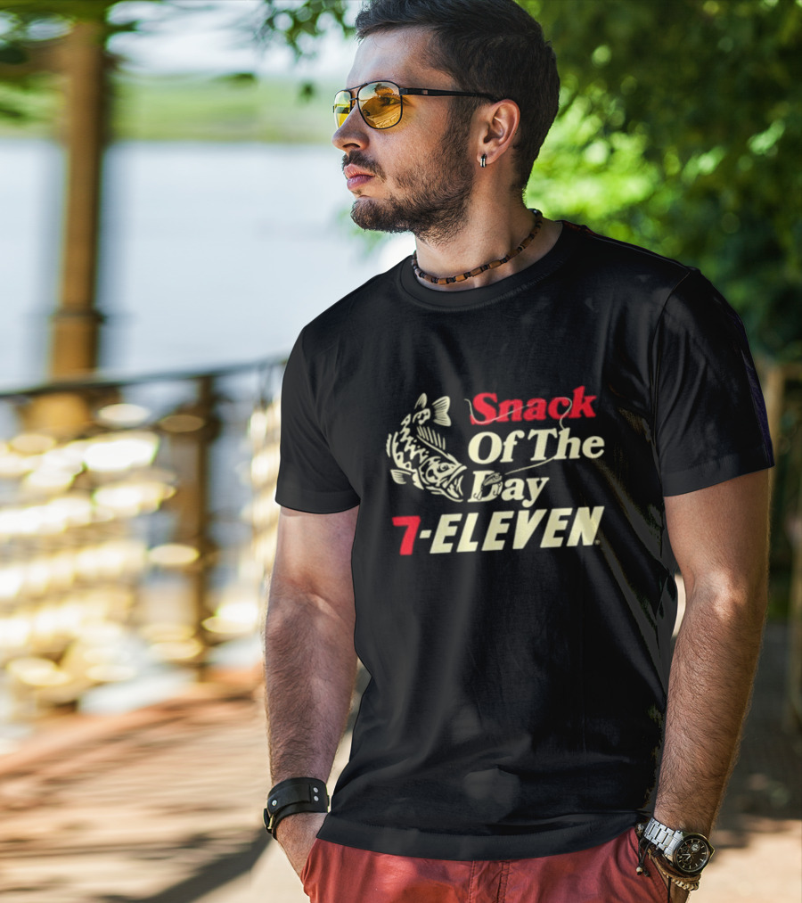 Snack Of The Day Fish Graphic 7-Eleven T-Shirt