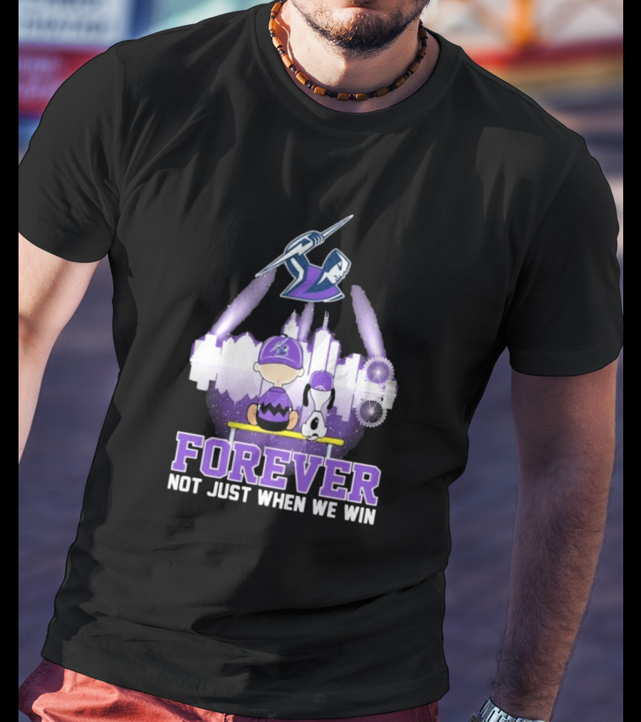 Snoopy Charlie Brown Melbourne Storm Forever Not Just When We Win Peanuts Skyline T-Shirt