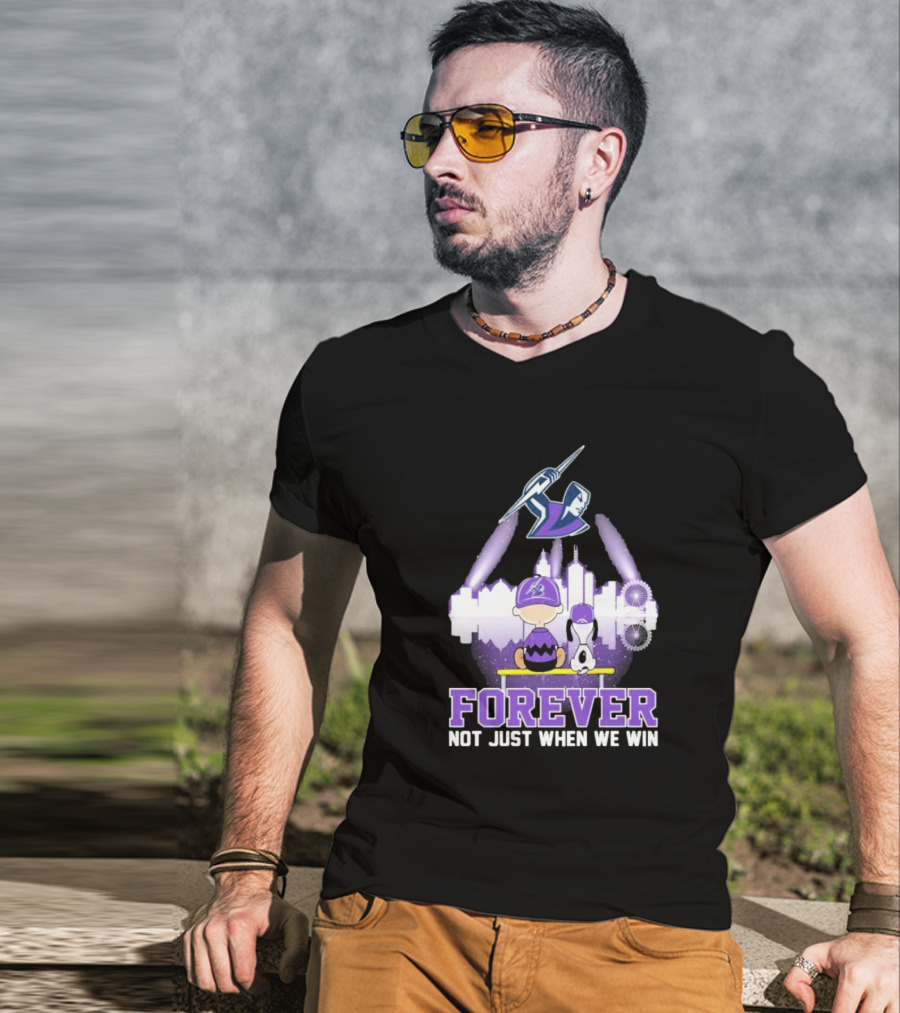 Snoopy Charlie Brown Melbourne Storm Forever Not Just When We Win Peanuts Skyline T-Shirt