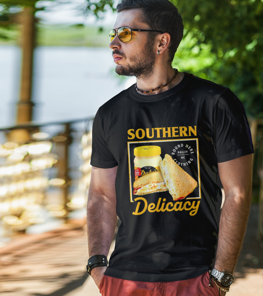 Southern Delicacy Duke's Mayo Round Here Bailey NC Clothing T-Shirt