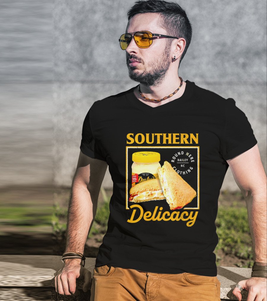 Southern Delicacy Duke's Mayo Round Here Bailey NC Clothing T-Shirt