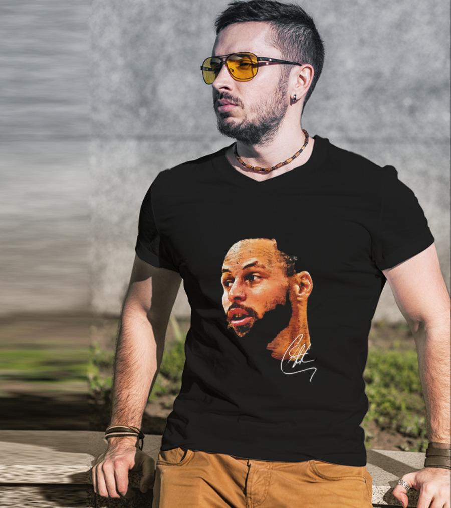 Stephen Curry NBA Big Face Signature T-Shirt