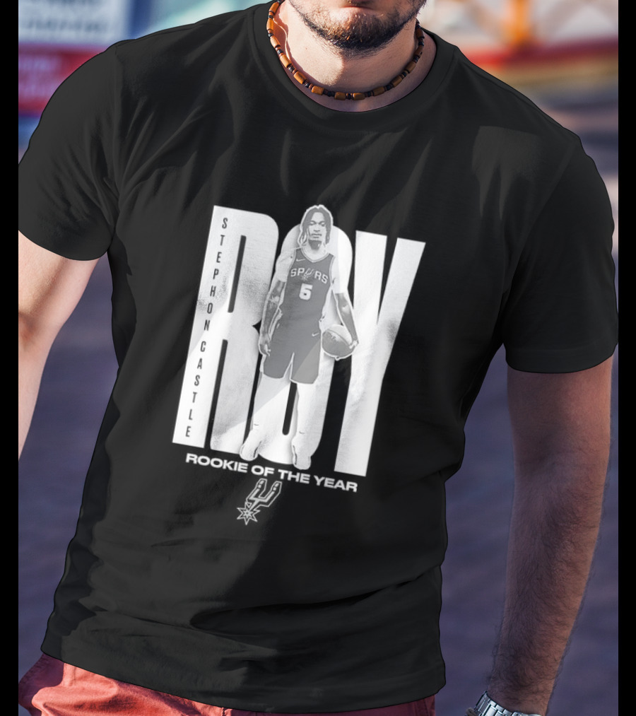 Stephon Castle San Antonio Spurs 2025 ROTY Prediction NBA Rookie Of The Year T-Shirt