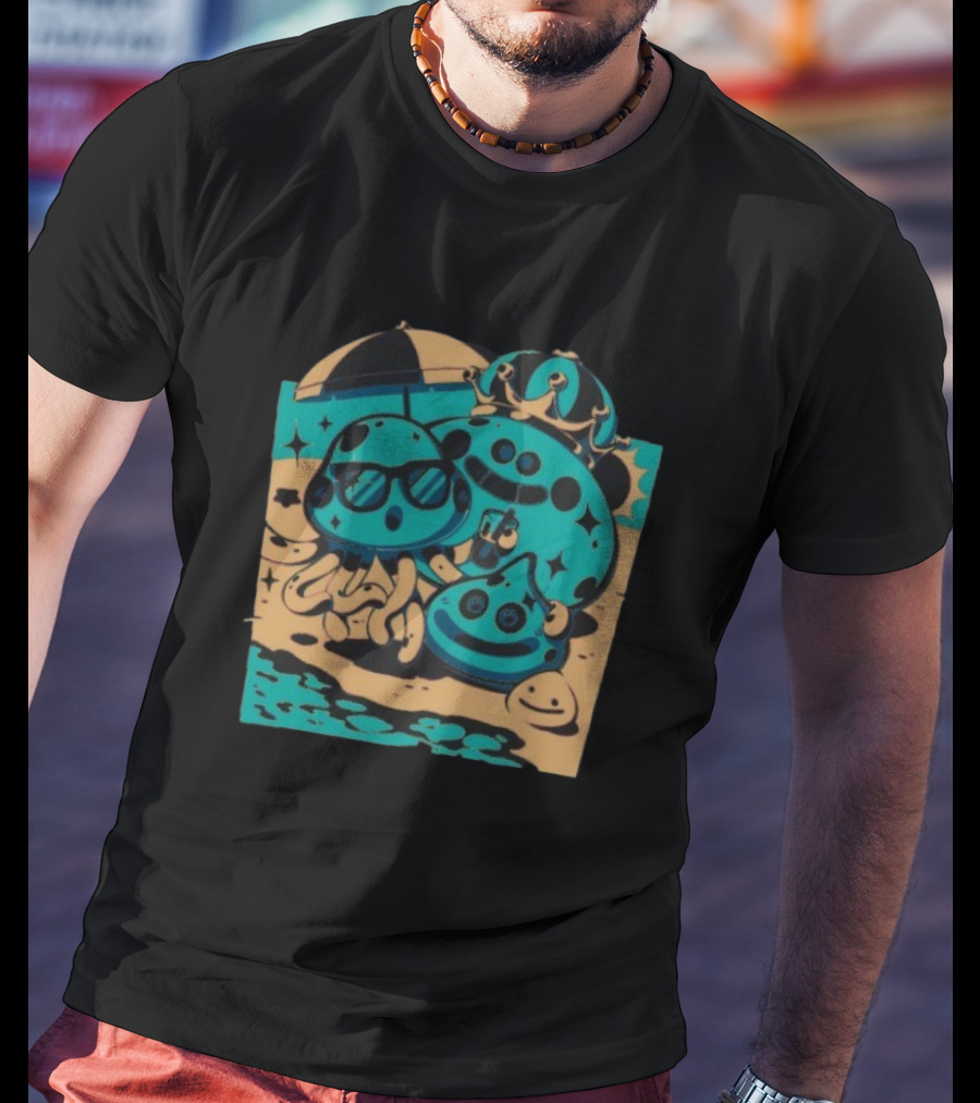 Summer Quest Beach Mushrooms Party Fun T-Shirt