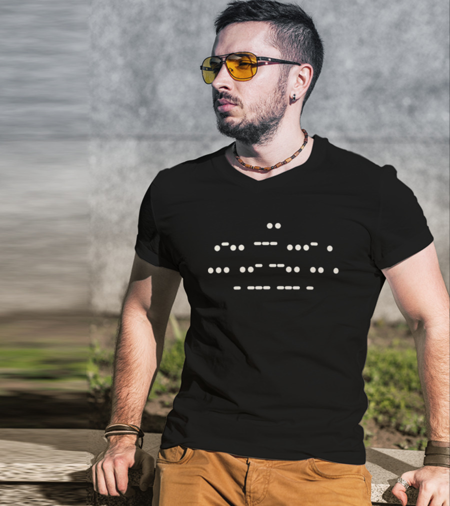>Suzie Toot I Love Suzie Toot Morse Code Dark Mode T-Shirt