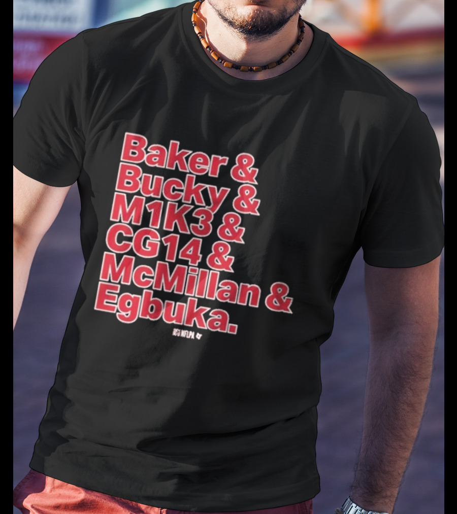 Baker & Bucky & M1K3 & CG14 & McMillan & Egbuka Names Tampa Bay Buccaneers T-Shirt