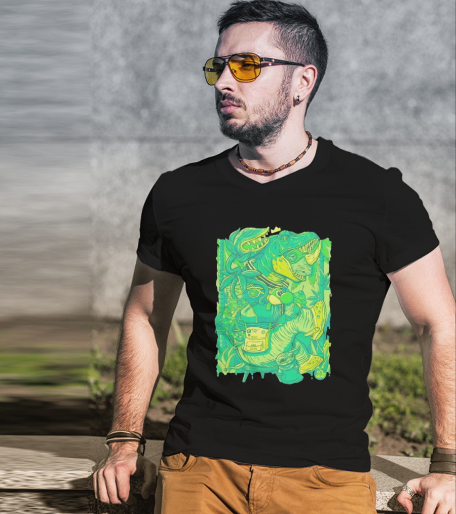 Ten Hundred Green Rhino 10 Hun Adventure T-Shirt