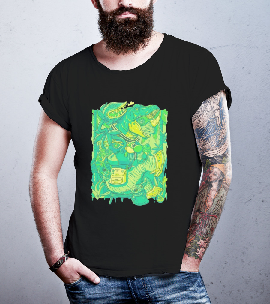 Ten Hundred Green Rhino 10 Hun Adventure T-Shirt