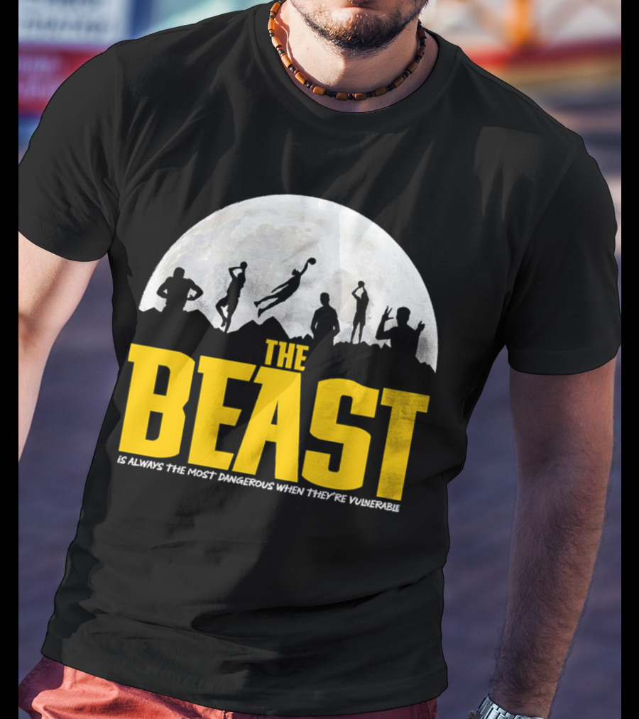 The Beast Is Always The Most Dangerous When They're Vulnerable Silhouettes Moon Scene T-Shirt