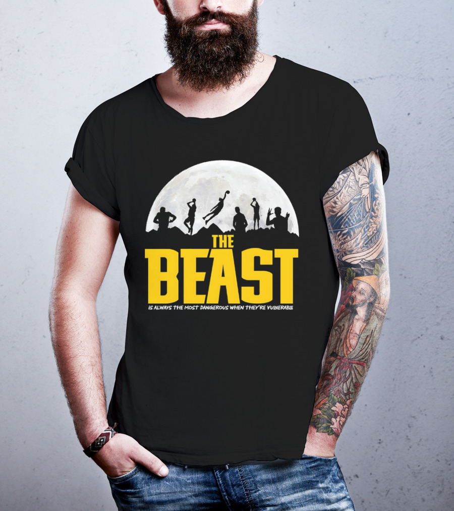 The Beast Is Always The Most Dangerous When They're Vulnerable Silhouettes Moon Scene T-Shirt
