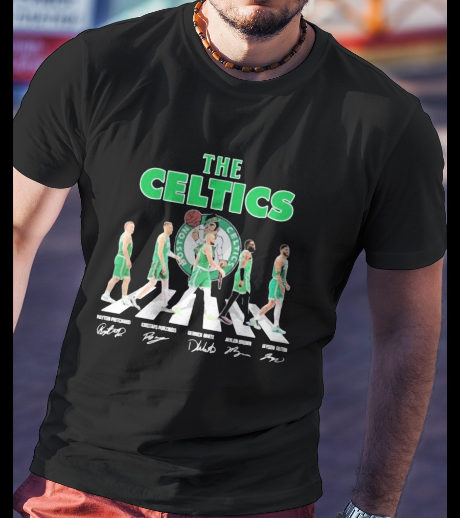 Boston Celtics Abbey Road Player Signatures T-Shirt