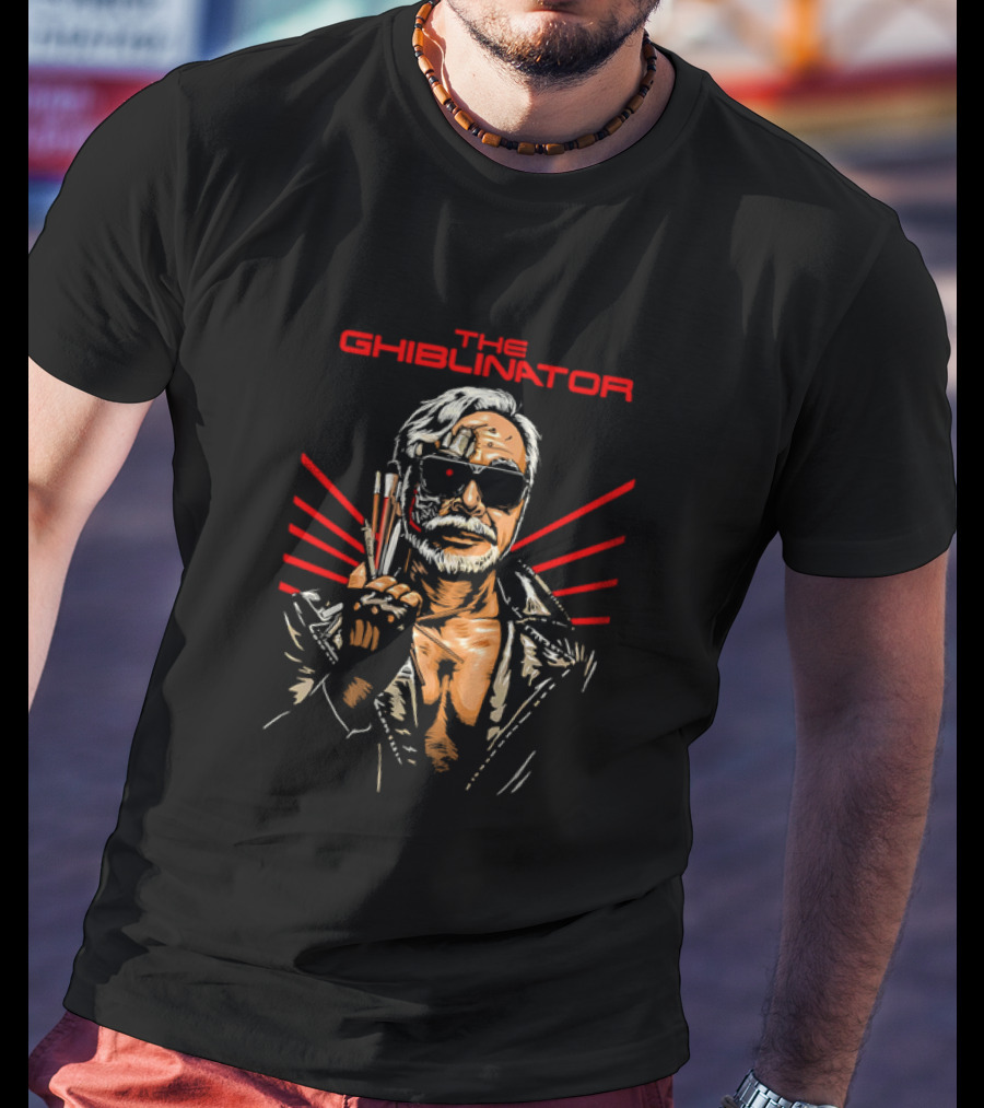 The Ghiblinator Parody Red Sunglasses Character T-Shirt