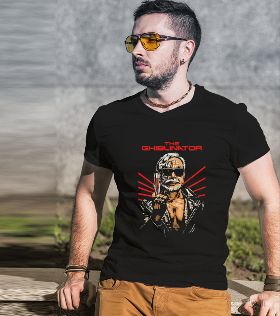 The Ghiblinator Parody Red Sunglasses Character T-Shirt