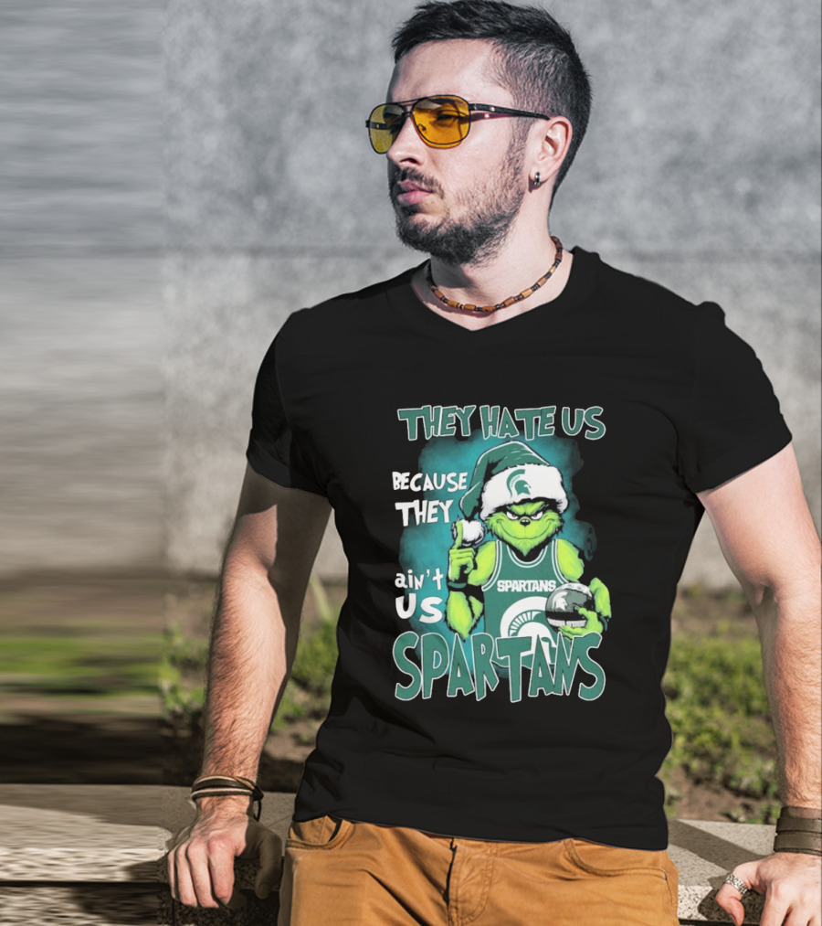 The Grinch They Hate Us Because They Ain’t Us Spartans T-Shirt