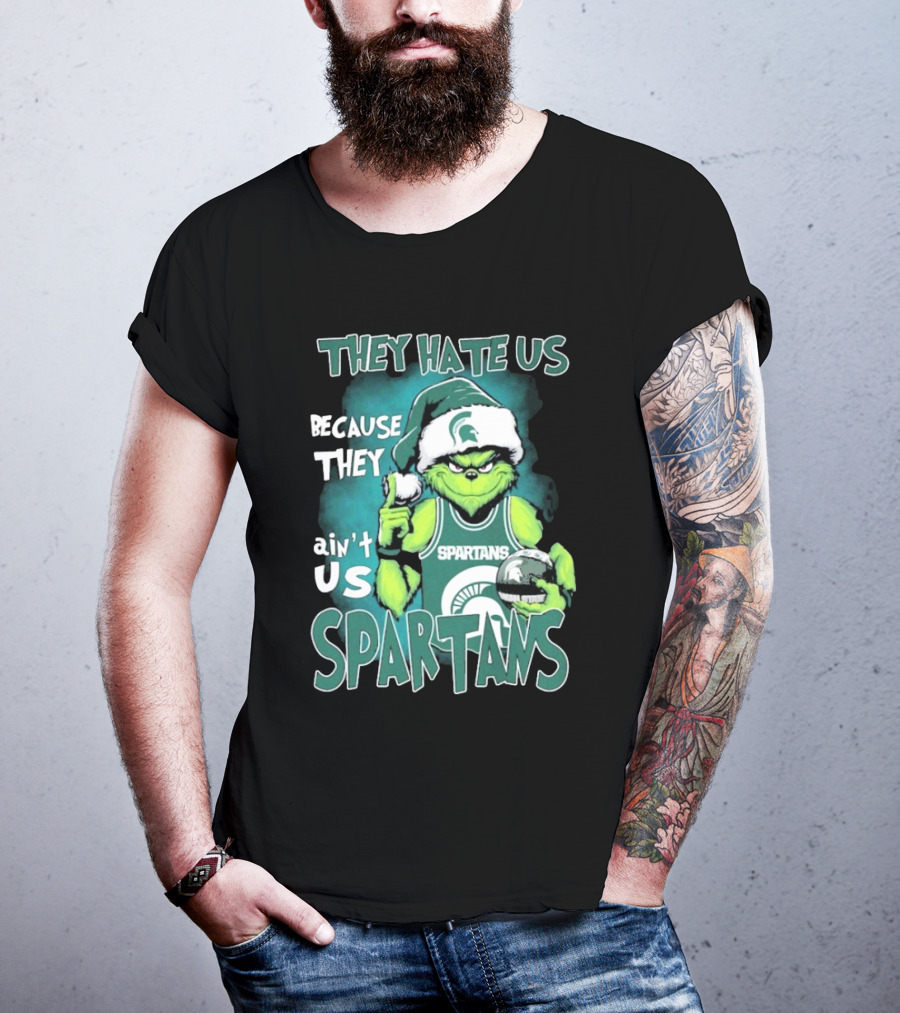 The Grinch They Hate Us Because They Ain’t Us Spartans T-Shirt