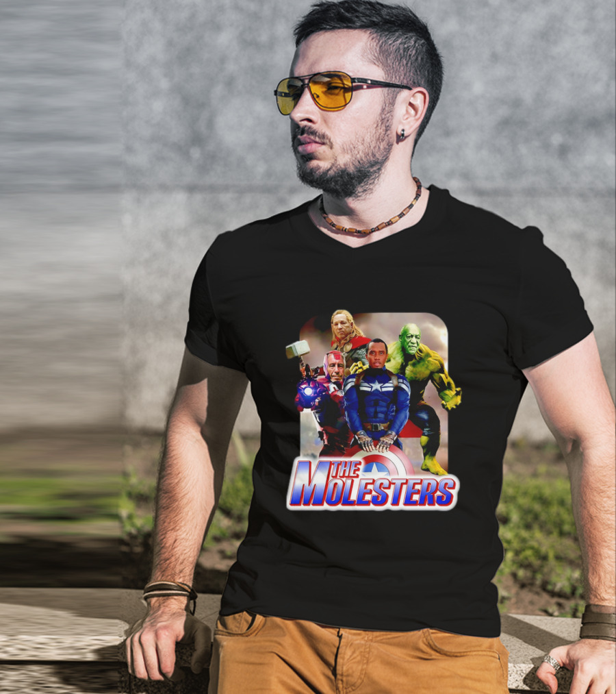 The Molesters Avengers Parody 2025 Captain America Iron Man Thor Hulk T-Shirt