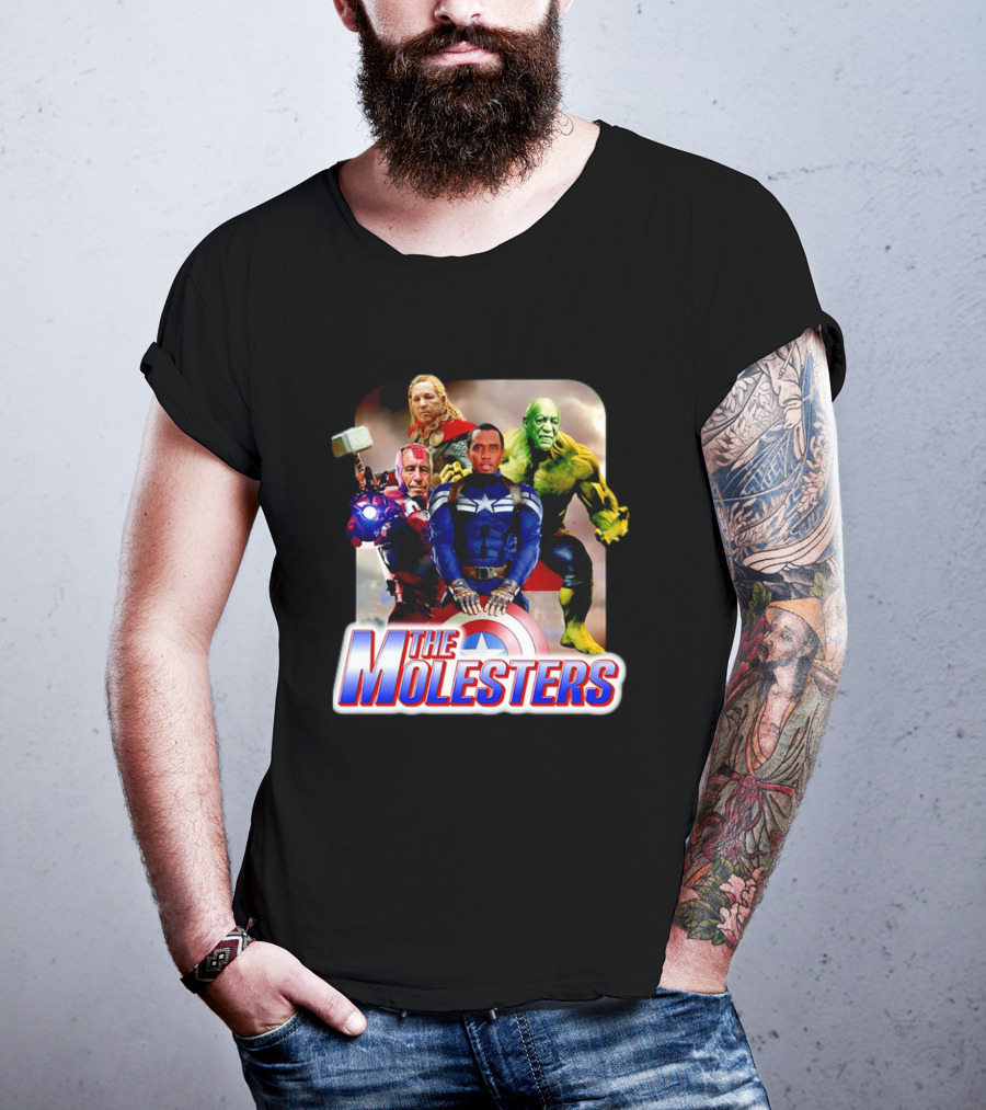 The Molesters Avengers Parody 2025 Captain America Iron Man Thor Hulk T-Shirt