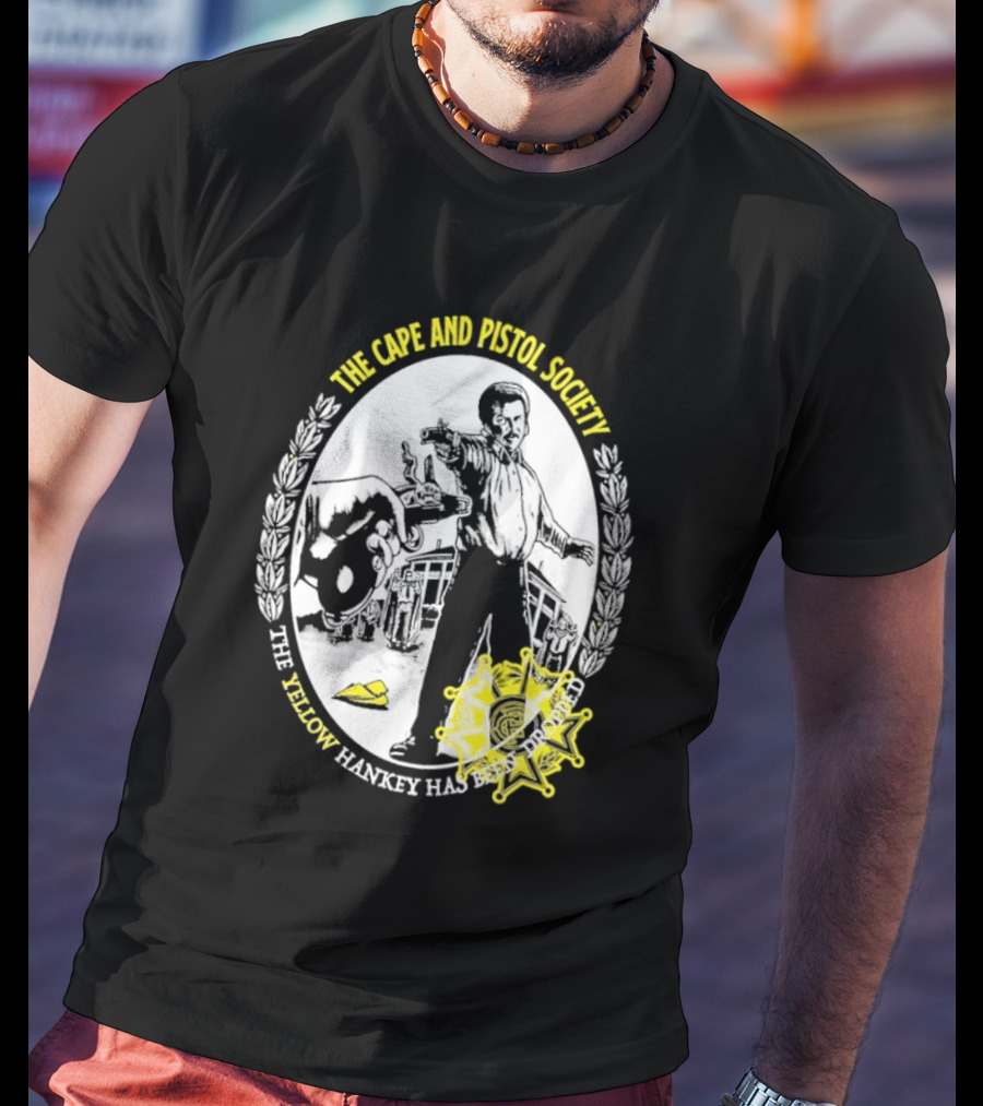The Righteous Gemstones The Cape And Pistol Society Yellow Hankey Dropped Duelling T-Shirt