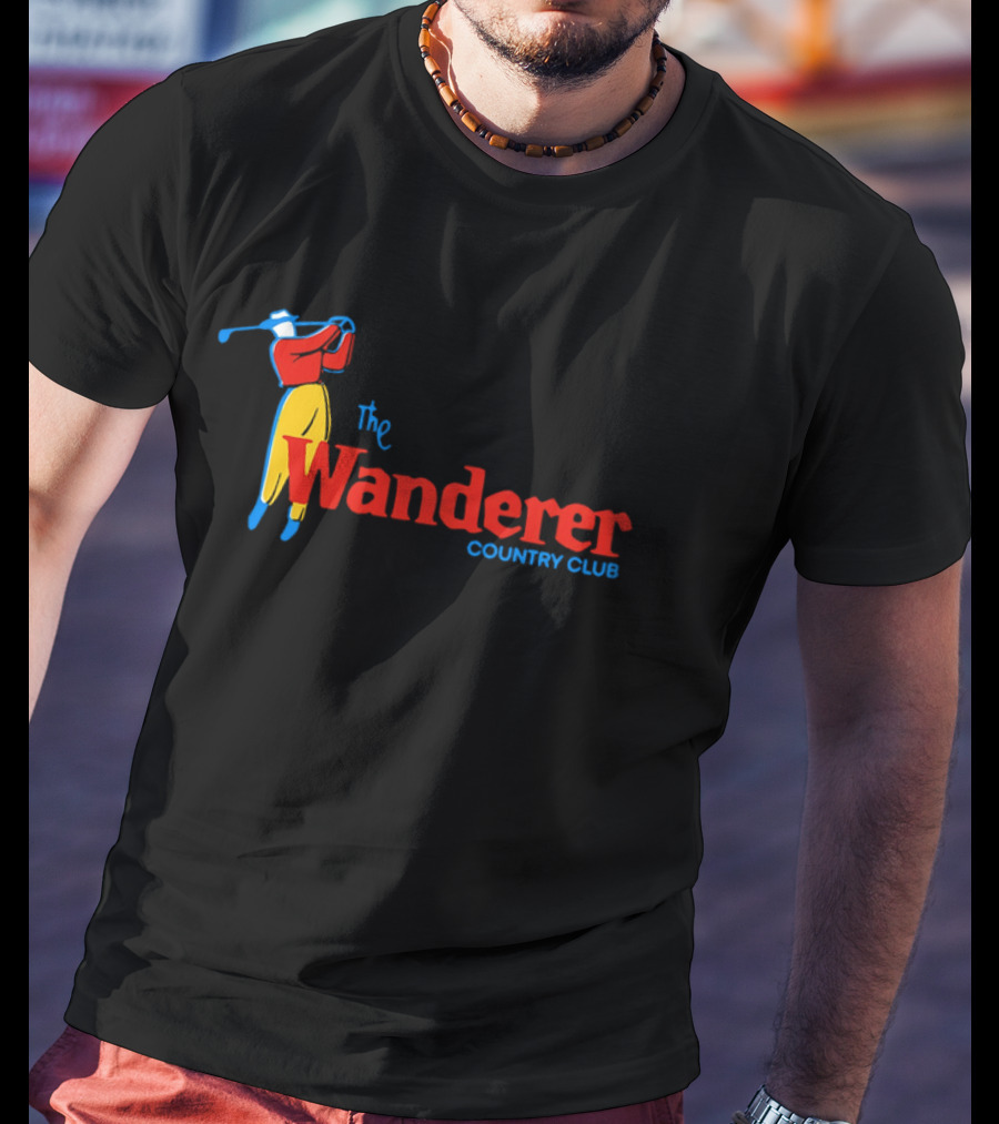 The Wanderer Country Club Golfer Swing Illustration T-Shirt