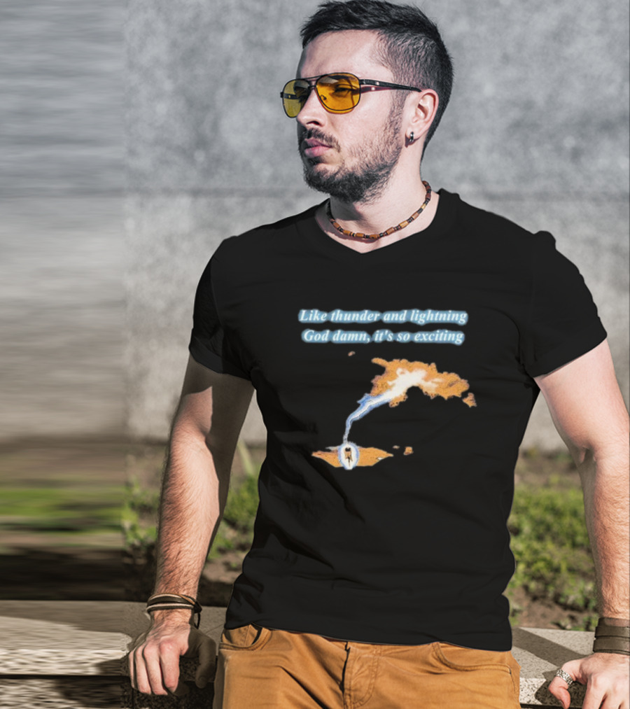 Thin Lizzy Like Thunder And Lightning God Damn It’s So Exciting Iconic Album Reference T-Shirt