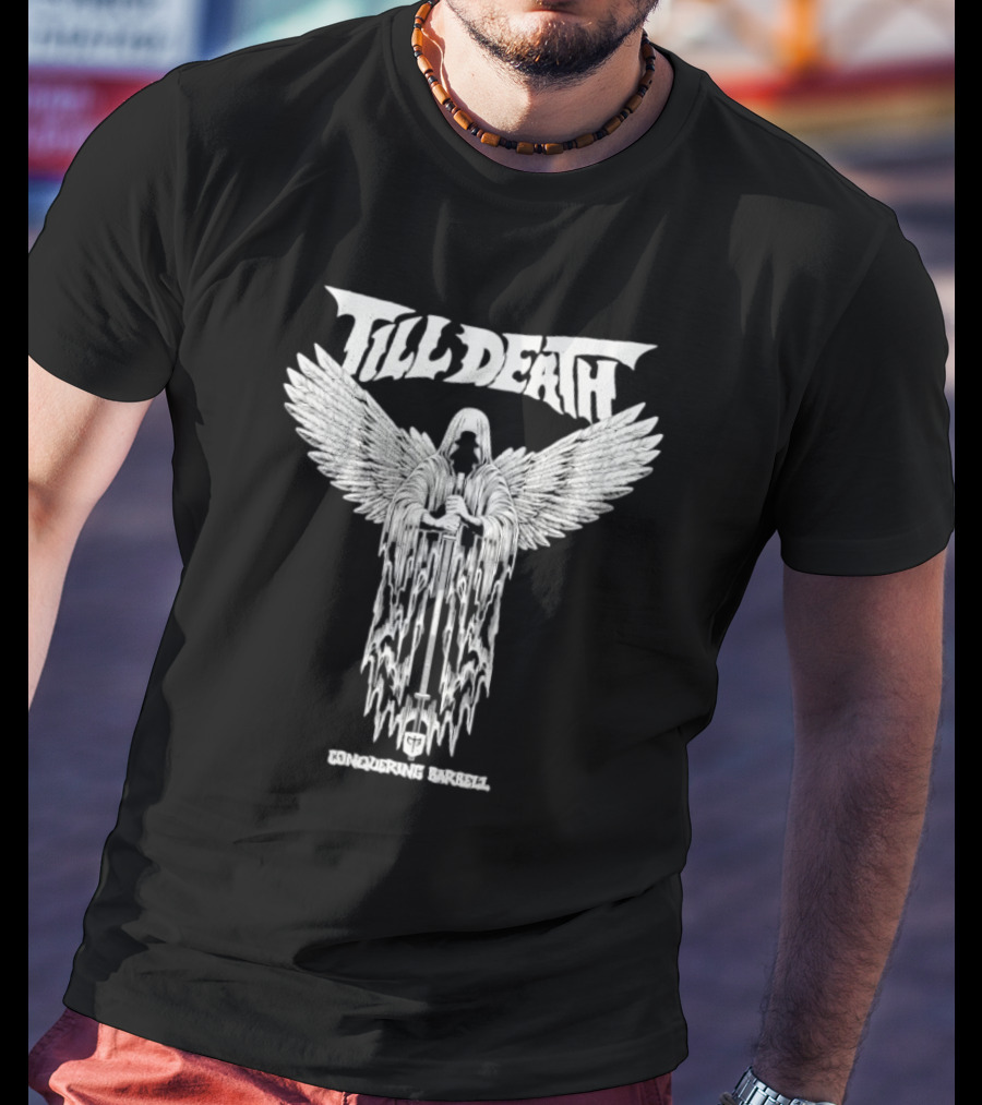 Till Death Angel Conquering Barbell T-Shirt