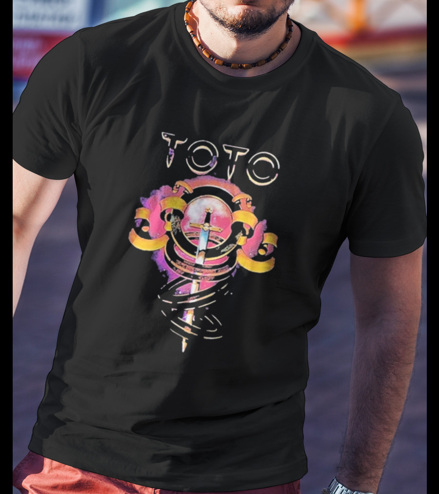 Toto 1978 Sword Iconic Band Logo Spiral Rings T-Shirt