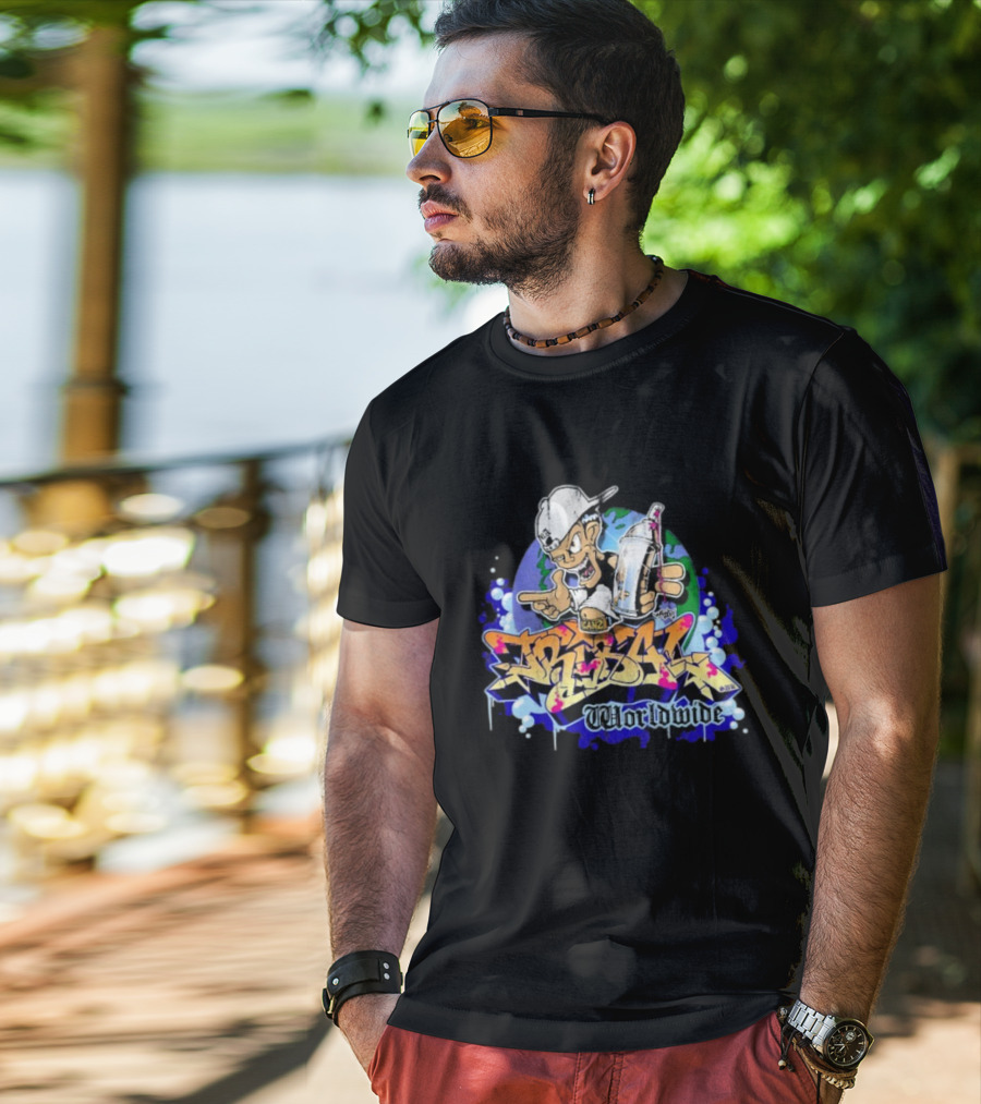 Tribal Gear Can 2 Spray Graffiti Worldwide T-Shirt