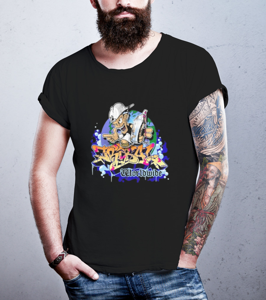 Tribal Gear Can 2 Spray Graffiti Worldwide T-Shirt