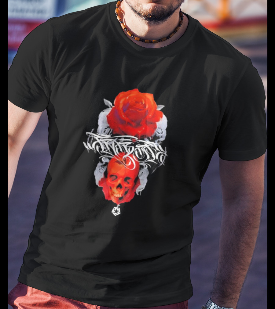 Tribal Gear Huit Rose Skull And Rose Graphic T-Shirt