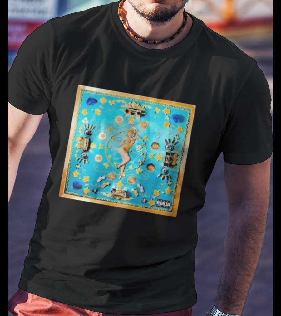 Ice Spice Y2K I'm Just A Girl Vintage Style Pop Art Blue Gold Elements T-Shirt