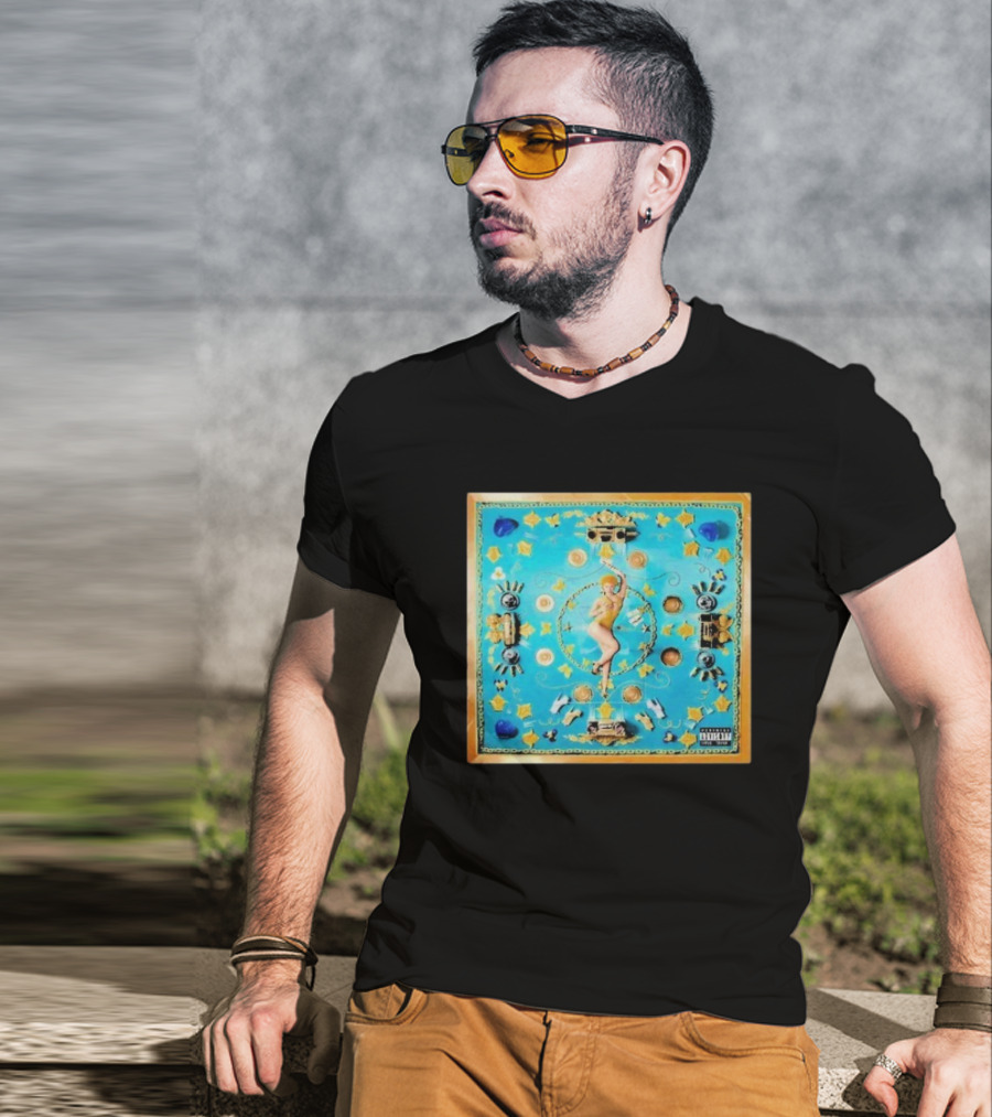 Ice Spice Y2K I'm Just A Girl Vintage Style Pop Art Blue Gold Elements T-Shirt