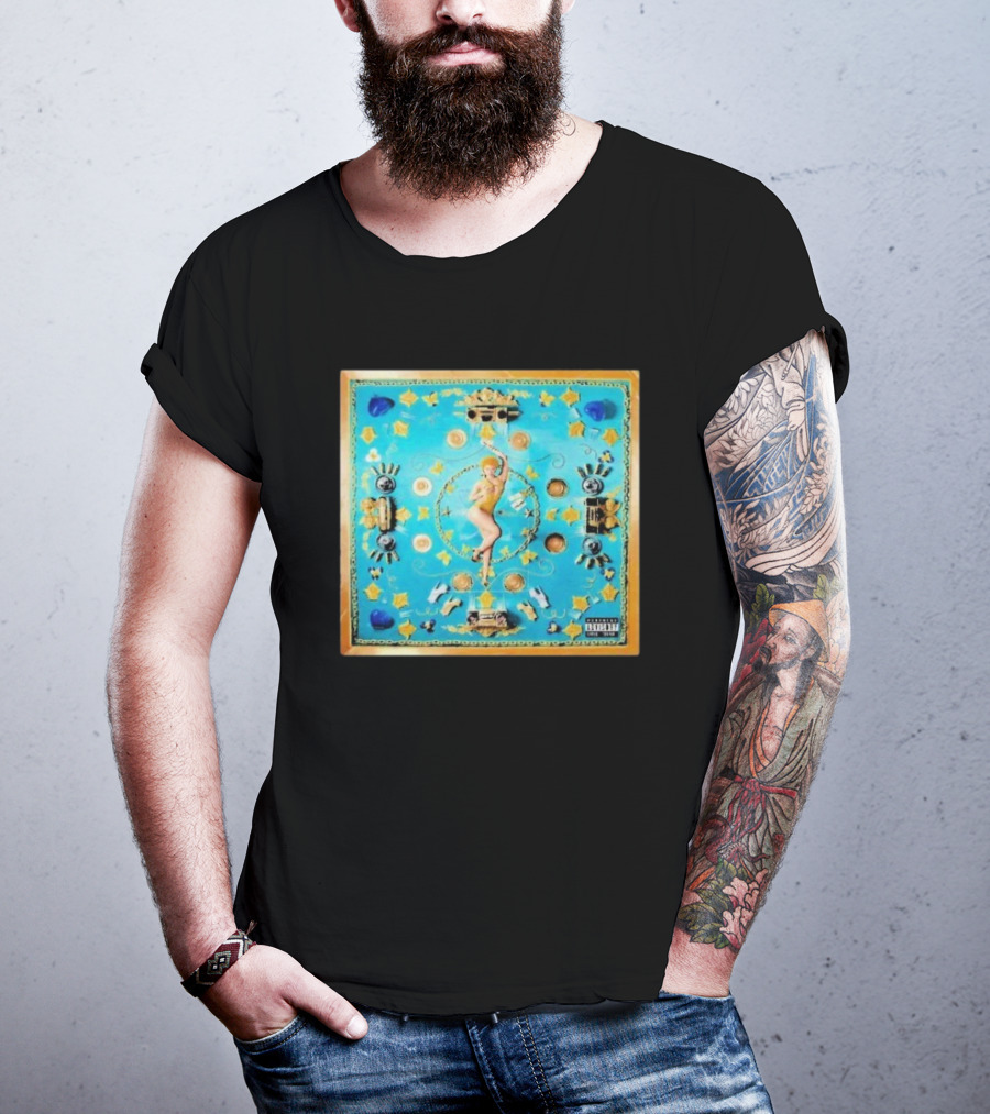 Ice Spice Y2K I'm Just A Girl Vintage Style Pop Art Blue Gold Elements T-Shirt