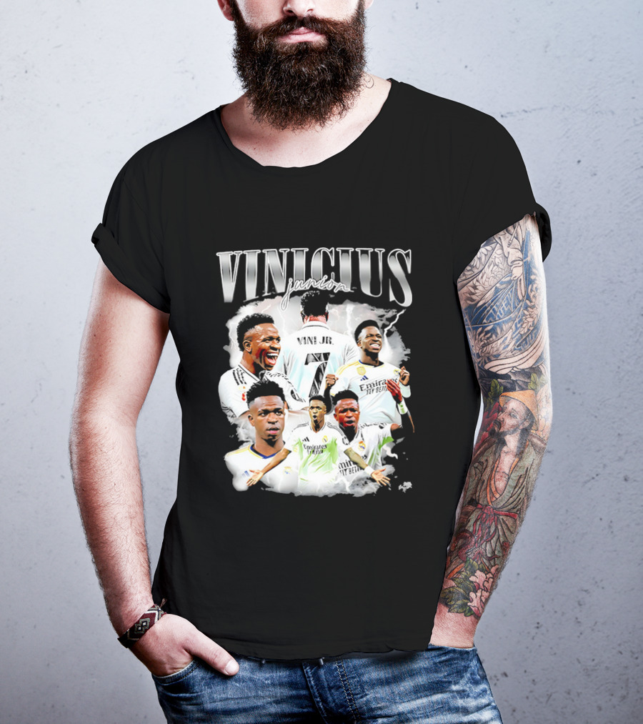Vinicius Junior Real Madrid Footballer Montage T-Shirt