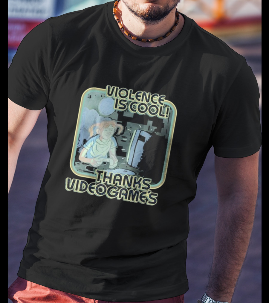 Violence Is Cool Thanks Videogame's Retro Gamer Moonlight Adventure T-Shirt